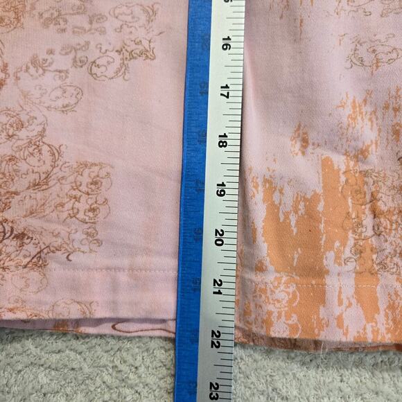 Daniel Benjamin Pink Denim Jacket Floral Print with Sequins Size M Soft Girl - Picture 11 of 12